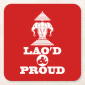 LAO'D & PROUD RECHTECKIGER PAPPUNTERSETZER (Vorderseite)