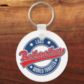 Laos Backpacker World Traveller Logo Schlüsselanhänger (Vorderseite)