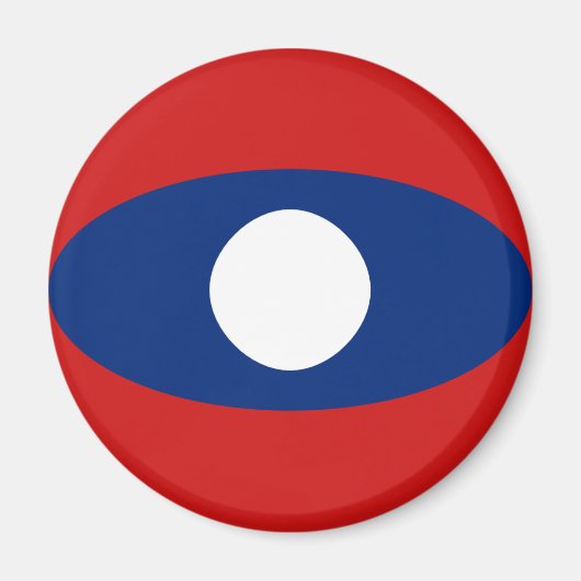 Laos Fisheye Flag Magnet (Vorne)