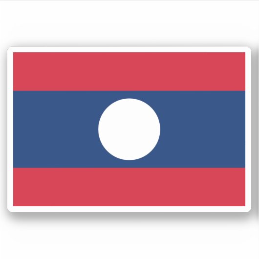 Laos Flag Aufkleber (Vorderseite)