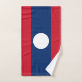 Laos Flag Badhandtuch Set (Handtuch)