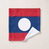 Laos Flag Badhandtuch Set (Waschlappen)