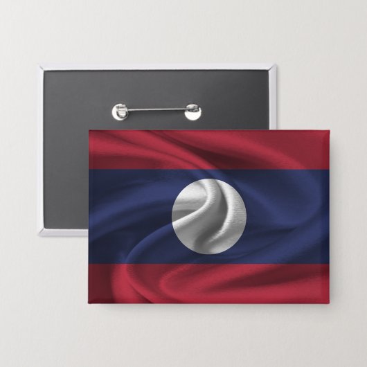 Laos Flag Button (Vorderseite/Rückseite)