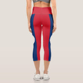 Laos Flag Capri Leggings (Rückseite)
