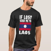Laos Flag Design If lost send me to Laos Premium T-Shirt (Vorderseite)