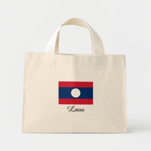Laos-Flag-Design Mini Stoffbeutel (Vorne)