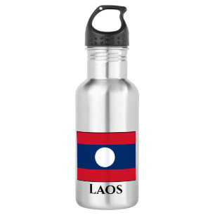 Laos Flag Edelstahlflasche