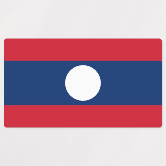 Laos Flag Etiketten (Design 1)