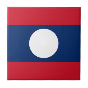 Laos Flag Fliese