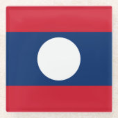 Laos Flag Glasuntersetzer (Vorderseite)