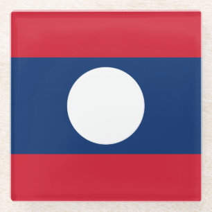 Laos Flag Glasuntersetzer