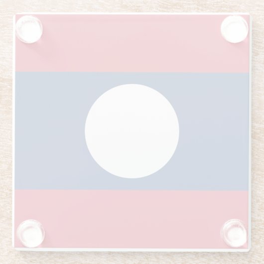 Laos Flag Glasuntersetzer (Rückseite)