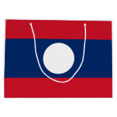 Laos Flag Große Geschenktüte (Rückseite)