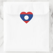 Laos Flag Heftsticker Herz-Aufkleber (Tasche)