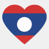 Laos Flag Heftsticker Herz-Aufkleber (Vorderseite)