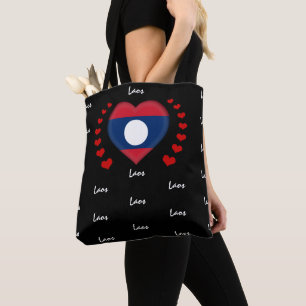 Laos Flag & Herz, Laos Flag Mode /Sport Tasche