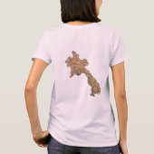 Laos-Flag + Karte + Text-T - Shirt (Rückseite)