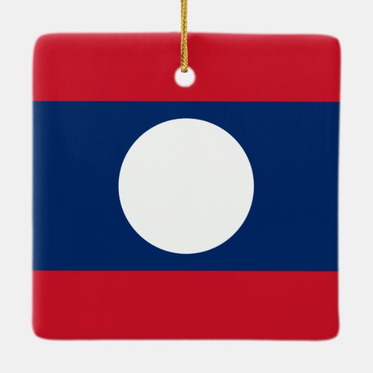 Laos Flag Keramikornament (Rückseite)