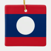 Laos Flag Keramikornament (Vorderseite)