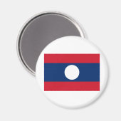 Laos Flag Magnet (Vorderseite/Rückseite)