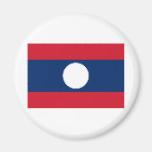 Laos Flag Magnet (Vorne)