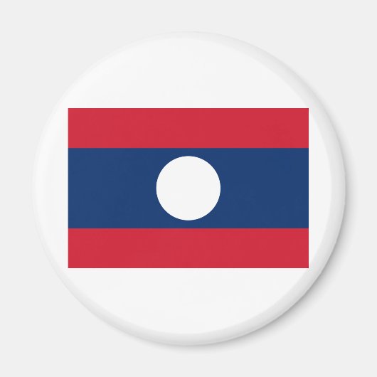 Laos Flag Magnet (Vorne)