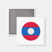 Laos Flag Magnet (Vorderseite/Rückseite)