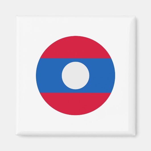 Laos Flag Magnet (Vorne)