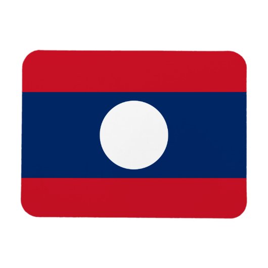 Laos Flag Magnet (Horizontal)