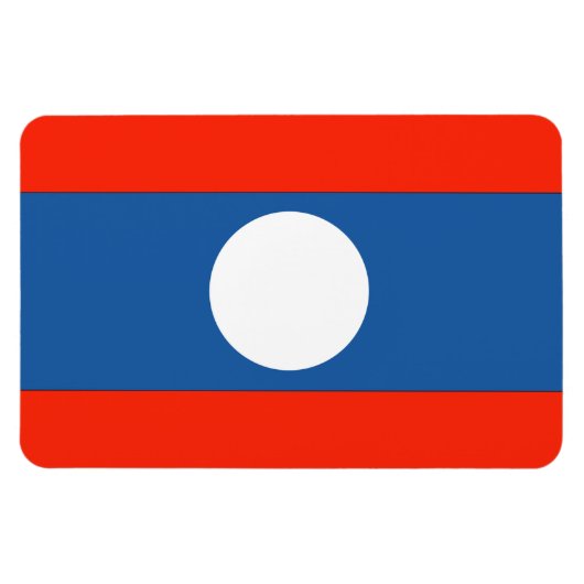 Laos Flag Magnet (Horizontal)