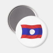 Laos Flag Magnet (Vorderseite/Rückseite)