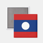 Laos Flag Magnet (Vorderseite/Rückseite)