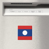Laos Flag Magnet (In Situ (Geschirrspüler))