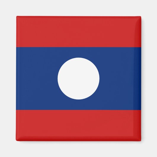 Laos Flag Magnet (Vorne)