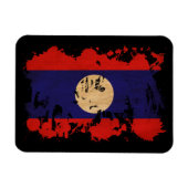 Laos Flag Magnet (Horizontal)
