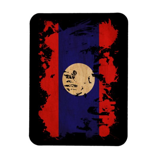 Laos Flag Magnet (Vertikal)