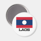 Laos Flag Magnet (Vorderseite/Rückseite)