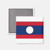 Laos Flag Magnet (Vorderseite/Rückseite)