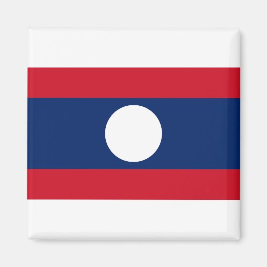 Laos Flag Magnet (Vorne)