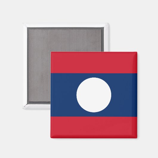 Laos Flag Magnet (Vorderseite/Rückseite)