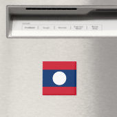 Laos Flag Magnet (In Situ (Geschirrspüler))