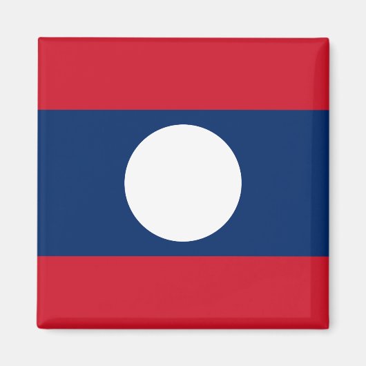 Laos Flag Magnet (Vorne)