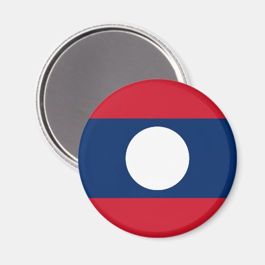 Laos Flag Magnet (Vorderseite/Rückseite)