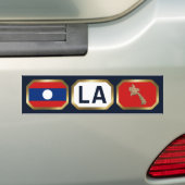 Laos Flag Map Code Autoaufkleber (Auf Auto)