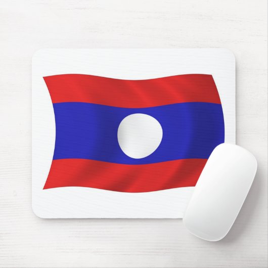 Laos Flag Mousepad (Mit Mouse)