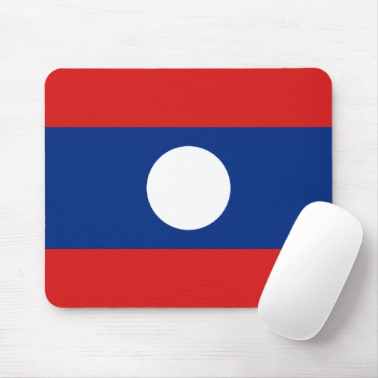 Laos Flag Mousepad (Mit Mouse)