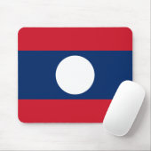 Laos Flag Mousepad (Mit Mouse)