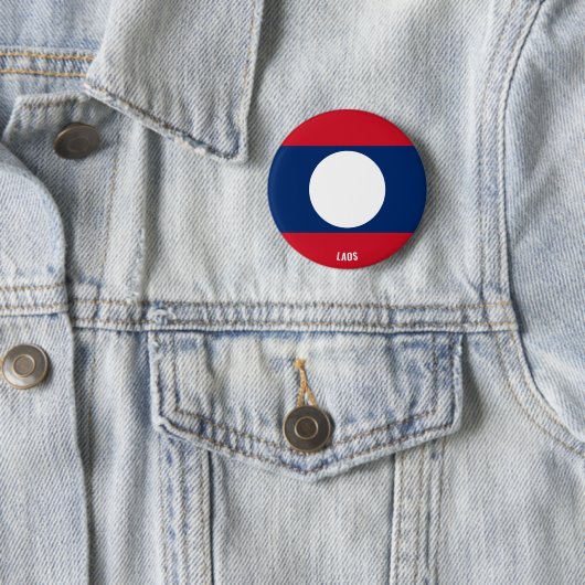 Laos Flag Niedlich Patriotic Button (Beispiel)