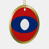 Laos Flag Ornament (Rechts)