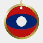 Laos Flag Ornament (Hinten)